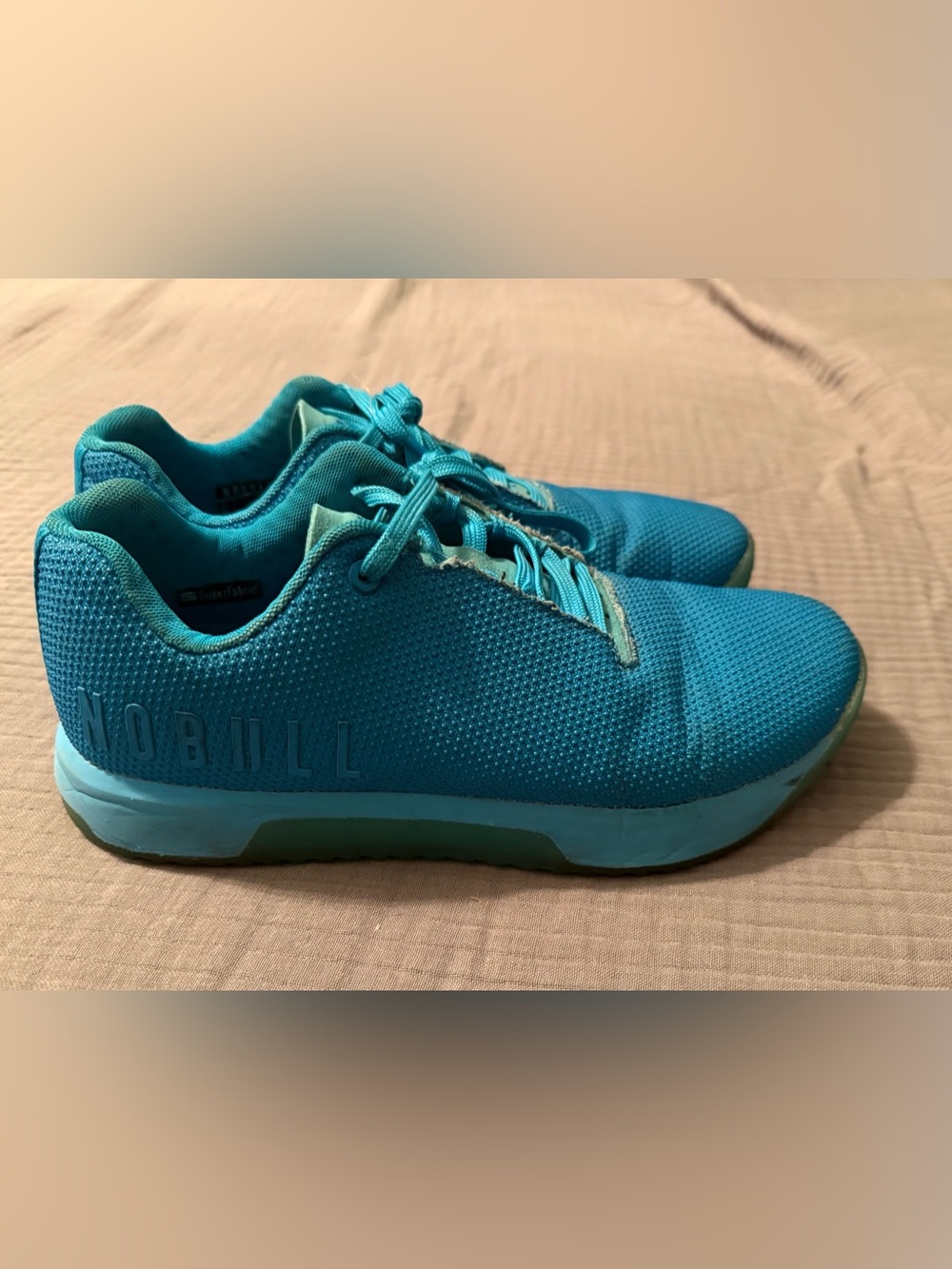 NOBULL SuperFabric Trainer Women’s size 10.5 Teal Turquoise CrossFit Gym Shoes